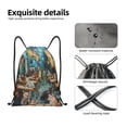 thumbnail image 3 of Kdxio Whimsical Cats Night Cafe Print Drawstring Backpack Bag,Waterproof Draw String Back Sack, Gym Drawstring Bags Swim Bag For Unisex, 3 of 5