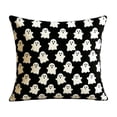 thumbnail image 3 of Halloween Throw Pillow Cover Ghost Bat Print Linen Cushion Case 18x18 Soft Breathable Hidden Zipper for Sofa Chair Holiday Decor by MPOISVA, 3 of 7