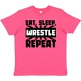 thumbnail image 3 of Inktastic Eat, Sleep, Wrestle, Repeat Youth T-Shirt, 3 of 5