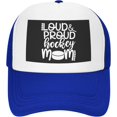 thumbnail image 2 of Loud Proud Hockey Mom Mesh Back Trucker Cap Baseball Cap, 2 of 8