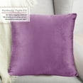 thumbnail image 2 of Nestl Velvet Throw Pillow Covers Solid Square Soft Decorative Pillow Cover for Sofa, 20" x 20", Lavender Dream, Pack of 4, 2 of 8