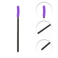 thumbnail image 3 of Unique Bargains 50 Pcs Lightweight Silicone Eyelash Brush for Bathroom Black Dark Purple Plastic Silicone, 3 of 5