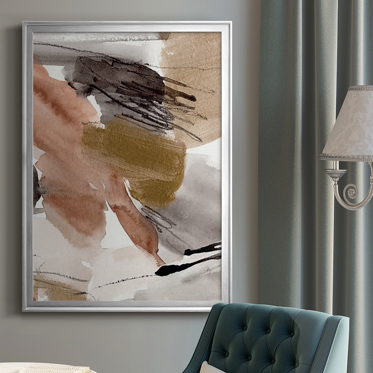 Antique Gold II Premium Framed Print, in Gold, Black, or Silver - Ready to Hang
