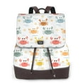 thumbnail image 1 of Balery Colorful Crabs Mochila de Cuero para Mujeres, Gran Capacidad, Bolsa de Viaje Multifuncional, Mochila de Cuero y Bolsa de Hombro para Mujeres, 1 of 4