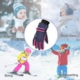 thumbnail image 4 of Dyfzdhu Winter Outdoor Boys Girls Snow Skating Snowboarding Windproof Warm Gloves Perfect For 6 To 12 Years Old Kids Blue, 4 of 4