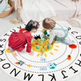 thumbnail image 4 of Kids Rug,4ft/120cm Washable Nursery Rug,Soft Plush Educational Circle Rug,Non-Slip Solar System Alphabet Rug for Classroom playroom Bedroom Kids Room Decor, 4 of 5