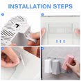 thumbnail image 3 of OUNONA 1 Set Wall Mount Gargle Cup Mug and Toothpaste Holder Toothbrush Rack Plastic Organizer for Bathroom, 3 of 9