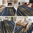 thumbnail image 6 of 8x10 Area Rugs, Blue Yellow Striped Non-Skid Rubber Backing Large Rectangle Rugs - Living Room Bedroom Home Office, Modern Abstract Art Stripes Indoor Floor Mat Carpets Washable Rug, 6 of 9