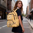 thumbnail image 3 of Jeiento Boys Girls Capybara Bee School Backpack Water-Resistant Polyester School Bag 17 Inch Large Multi-Pocket Capacity Daypack for Travel Hiking Back to School, 3 of 7