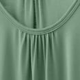 thumbnail image 4 of Tiqkatyck Tank Tops for Women Trendy Women's Spring and Summer Camisole Loose Pleated Sleeveless Top Sleeveless Basic Shirt Sleeveless Tunic Tops Summer Tops for Women Army Green XXL, 4 of 6