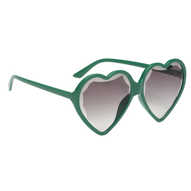 Gafas de terre en apariencia de Lente Plana Colorida Marco Plástico para Pesca Viaje Verde claro BLESIY Gafas de sol en forma de corazón