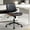 Diamond pattern | PU | Black, variant on Modern Armless Home Office Desk Chair - Ergonomic Adjustable Height - Small Mid-Back Swivel - Deluxe PU Leather - Walnut Finish - Ideal for Reading, Meeting, Office - With Wheels -Diamond Design | PU