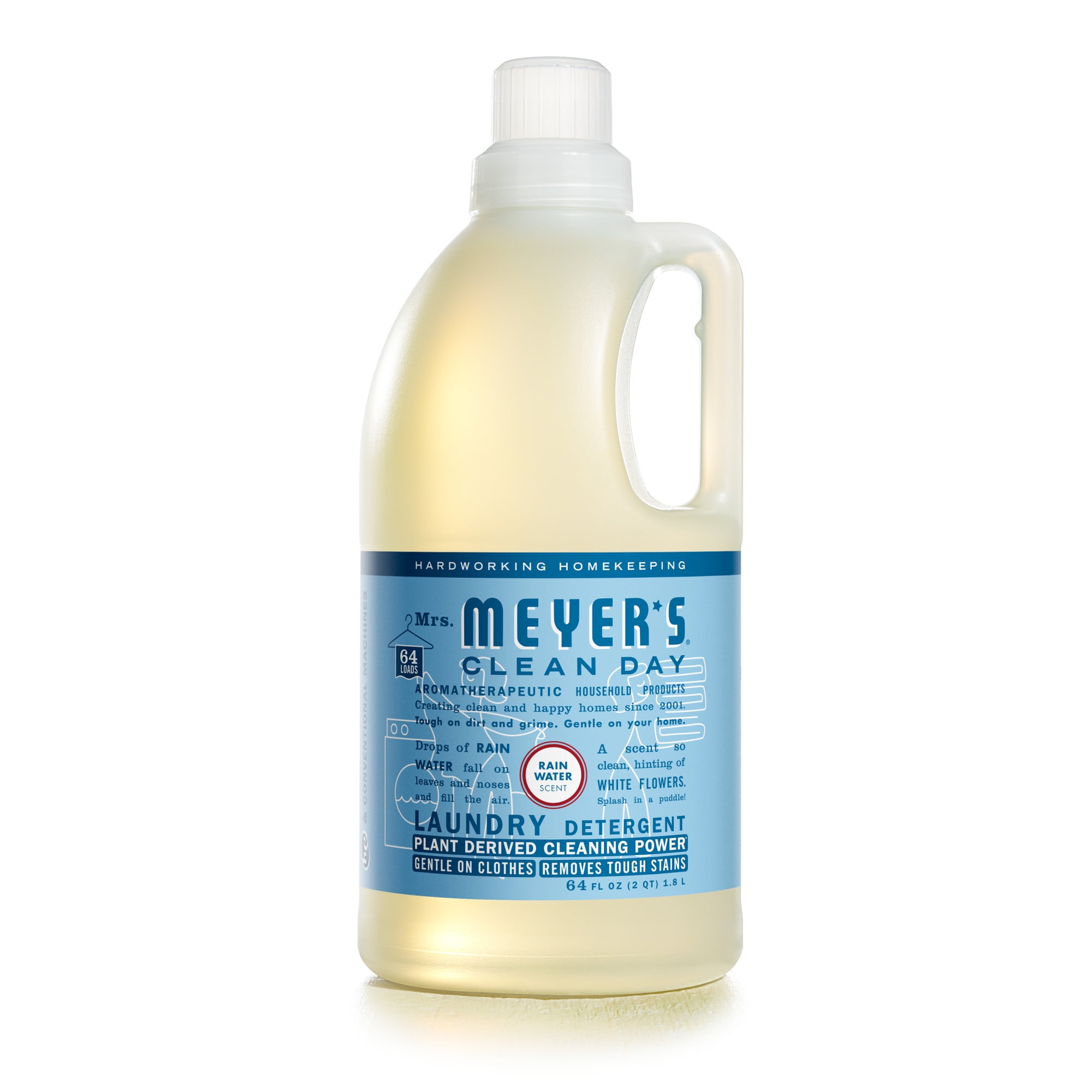Mrs. Meyer's Clean Day Liquid Laundry Detergent 64 Oz Rain Water