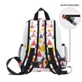 thumbnail image 5 of FORMRS School Backpack with Front Zippered Pocket 12" Student Travel Daypack, White Abstract Triangles, 5 of 6