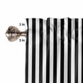thumbnail image 5 of Bedroom Curtains 63 Inches length, Black White Stripe Window Treatment Curtain Drapes, Modern Minimalist Geometric Striped Rod Pocket Curtain Panels for Living Room Kitchen, 42"x63", 2 Panels, 5 of 7