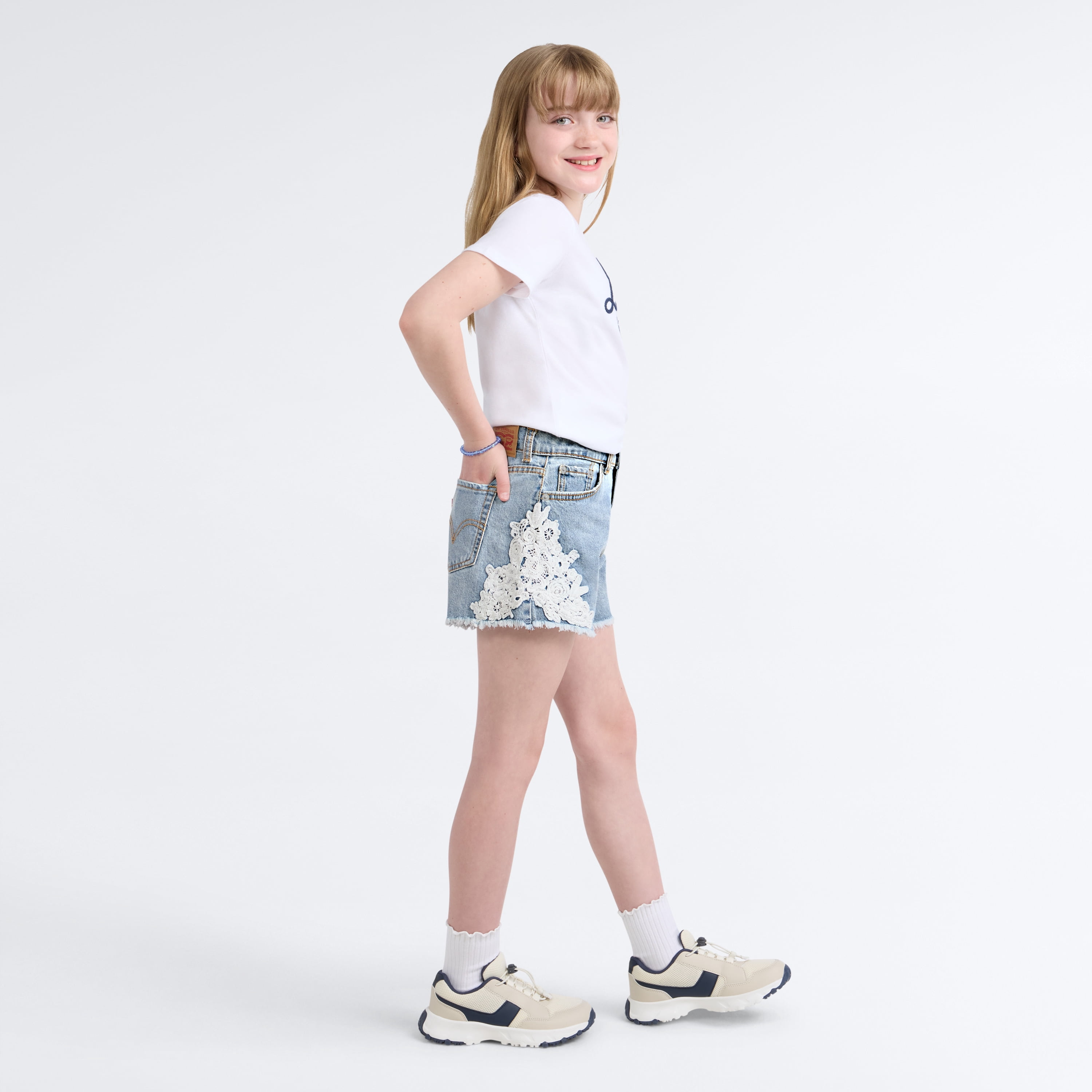 Levi Girls Printed A-Line Shorts, Sizes 4-16
