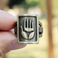 thumbnail image 2 of Jos Bizzare Adventure 18mm Size 8# Finger Ring Brozen Cosplay Rings Kujo Jotaro Handmade 18mm Cosplay Party Gifts, 2 of 3