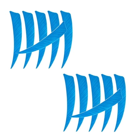 QSTDGVPW pcs 4 Inch Archery Arrow Drip Vanes Natural Feather Fletchings Arrow Shaft DIY Light Blue