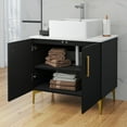 thumbnail image 2 of Uforic 30" Bathroom Vanity with Sink Top, Freestanding Bathroom Storage Cabinet with Door, Black, 2 of 10