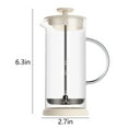 thumbnail image 3 of Ycandiee Coffee Maker 15 Ounce Espresso Tea Coffee Maker, Stainless Steel Plunger and Heat Resistant Borosilicate Glass BPA-Free Brewed Tea Pot Coffee Plunger, 3 of 7