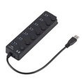 thumbnail image 2 of HEJULIK Powered USB 3.0 Hub, 7 Port USB 3.0 Hub Splitter with 7 USB 3.0 Data Ports and 1 Smart Charging Port,Individual On/Off and 5V/4A Power Adapter, 2 of 3