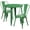 Green, variant on Bowery Hill 3 Piece 30" Round Metal Patio Dining Set in White