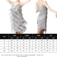 thumbnail image 2 of Vestido De Baile Rumba Tango Vestido de baile de tango para mujer Lentejuelas Borlas Vestido de fiesta de moda (Silver XL) Cgtredaw para Mujer Plata T L, 2 of 6