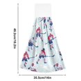 thumbnail image 6 of Yayeee Kitchen Hanging Hand Towels Set of 2 with Loop Bathroom Absorbent Tie Towel, Blue Ice Hockey, 6 of 7