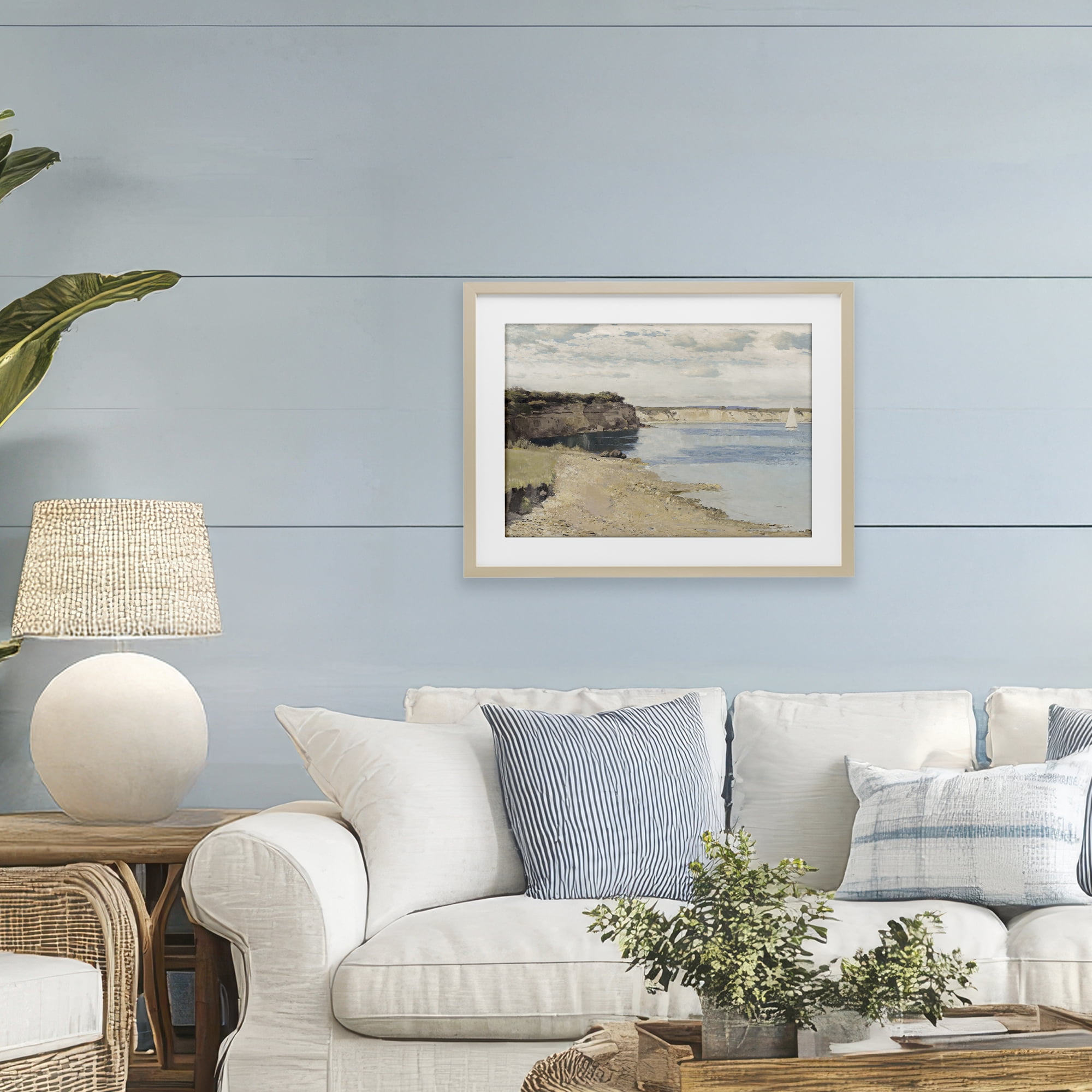 Stupell Industries Set Sail Peaceful Cove Birch Framed Print Under Glass, design by Christy McKee