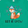 thumbnail image 4 of Inktastic Let it Snow Cute Orange Fox in Hat and Scarf Boys or Girls Toddler T-Shirt, 4 of 5