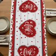 thumbnail image 5 of Table Runners 70 Inches Long Dress Scarves, Valentine's Day Farmhouse Coffee/Dining/Kitchen Table Decor, Holiday Table Runner, Red Love Heart Roses Romantic Wooden 13x70 Inch, 5 of 9