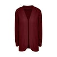 thumbnail image 5 of XFLWAM Women's Long Sweater Cardigan Sweater Top Outwear Casual Cardigan Sweater Top Jacket Fall Sweaters for Wine Red XL, 5 of 5