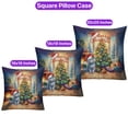 thumbnail image 3 of Merry Christmas British Shorthair Santa Hat Xmas Tree Winter Holiday Pillowcase Double Sided Cat Lover Kitten Owner Gifts Pillow Case Covers - 01013, 3 of 3