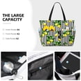 thumbnail image 3 of Pofeuu Lemons on Striped Print Beach Bag,Waterproof Sandproof Beach Tote Bag, Large Capacity Foldable Beach Bags for Women, 3 of 7