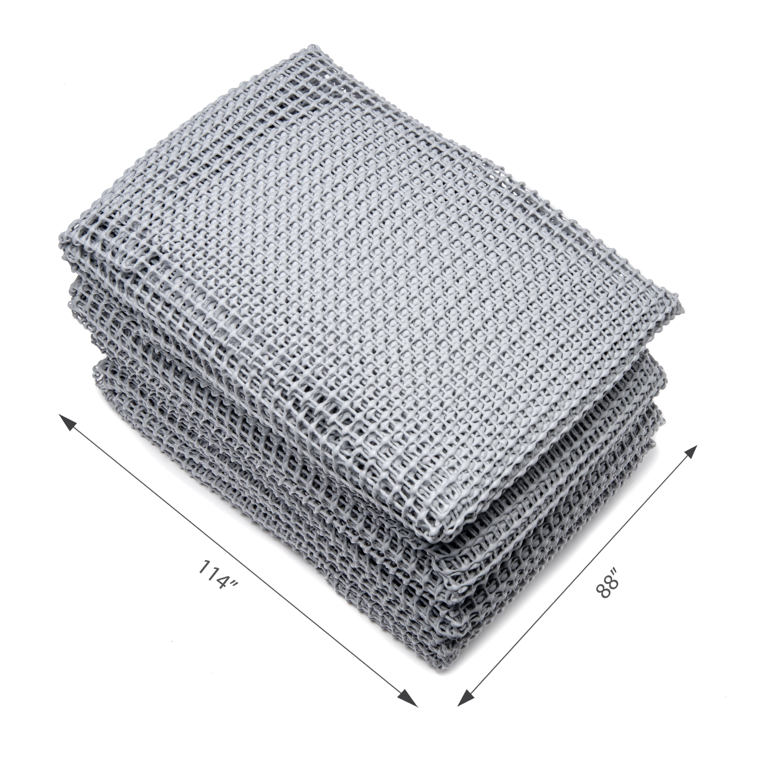 (4 pack) Mainstays Non-Skid Non-Slip Rug Pad, Gray, 8' x 10'