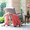 thumbnail image 4 of Cambridge Casual  Leon Teak Outdoor Rocking Chair with Cushion Weathered Teak/Blue Spruce Cushion, 4 of 5