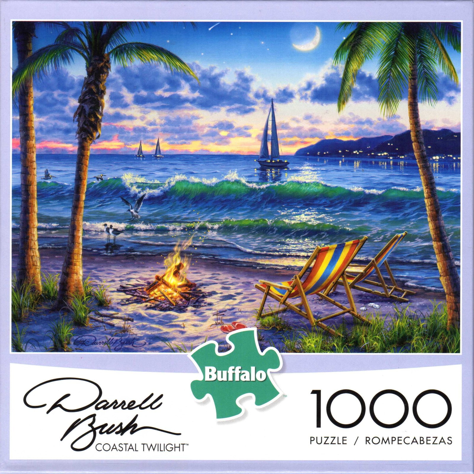 1000 Piece Jigsaw Puzzle Darrell Bush Moonlight Lodge Kids Adult Learning Game 