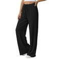 thumbnail image 4 of SWQZVT Women's Summer Palazzo Pants High Waisted Wide Leg Drawstring Flowy Beach Lounge Pants with Pockets, 4 of 8