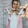 thumbnail image 3 of 6 Pcs Chaîne Porte-Lunettes Ronde Ethnique Verte Colorée Rouge Vin pour Femmes, 3 of 9
