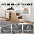 thumbnail image 4 of Pet Bunk Bed with Stairs for Dogs & Cats - Indoor Window Perch, Bedside Pet Furniture, 4 of 11