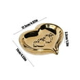 thumbnail image 4 of Valentine's Day Heart Shaped Ceramic Household Soap Box Cute And Waterfree Drains Countertop Storage Soap Box Soap(Gold), 4 of 6