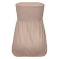 thumbnail image 4 of Bowake Women's Strapless Pleated Tube Top Blouse Sleeveless Tunic Summer Solid Shirt, 4 of 5