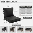 thumbnail image 2 of Kimunuk Outdoor Seat Cushion Set, 22" X 24" X 4" Water-Resistant & Fade-Resistant Patio Furniture Replacement Cushions with Handle and Straps for Sofa Chair, Black, 2 of 7