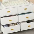 thumbnail image 6 of KULAGAGA 6 Drawer Dresser Changing Table Dresser for Nursery Bedroom White, 6 of 6