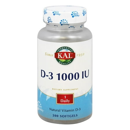 UPC 021245428589 product image for Kal - Natural Vitamin D-3 1000 IU - 200 Softgels | upcitemdb.com
