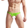 thumbnail image 5 of successthop Underwear Thongs Lace Men Comfortable Underpant Lightweight Soft Solid Confidence Thongs Green Free Size, 5 of 7