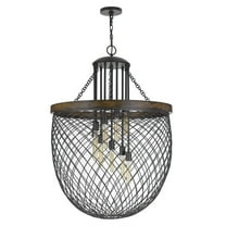 Cal Lighting FX-3718-9 Transitional Nine Light Chandelier from Marion Collection in Bronze / Dark Finish, 31.50 inches