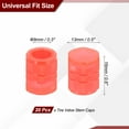 thumbnail image 2 of Uxcell Tire Valve Stem Caps, Car Wheel Valve Cap Universal Air Valve Cover Vehicle Exterior Accessories Red, 2 of 6