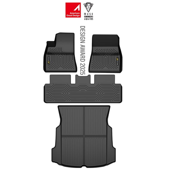 Model 3 Floor Mats Cargo Liner fit for 2017-2023 Tesla Model 3 2017 2018 2019 2020 2021 2022 2023 Floor Liners TPE All Weather Custom Fit Full Cover Protection Car Floor Mats Black 4pcs