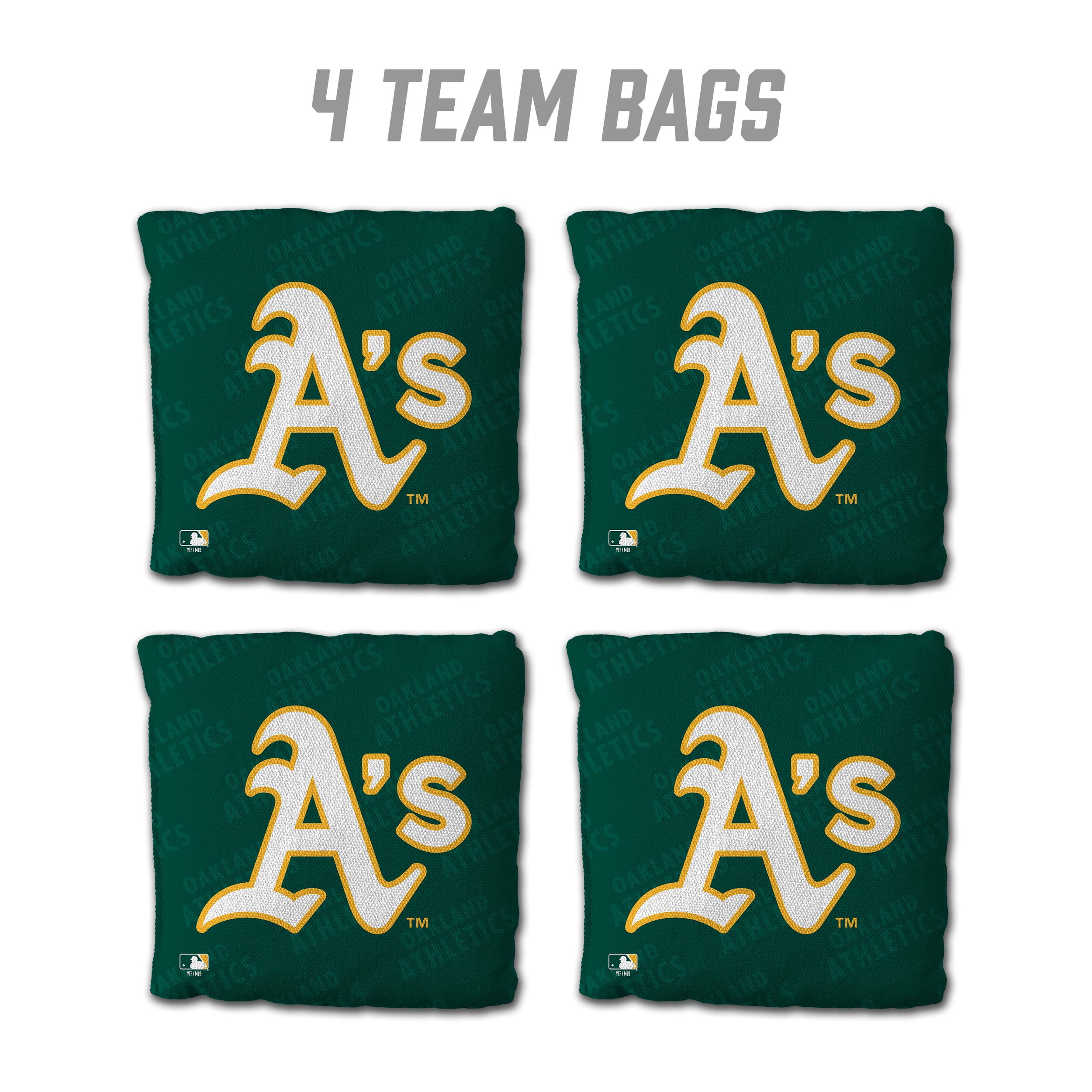 MLB Oakland Athletics Cornhole Bags - 4PK - Green